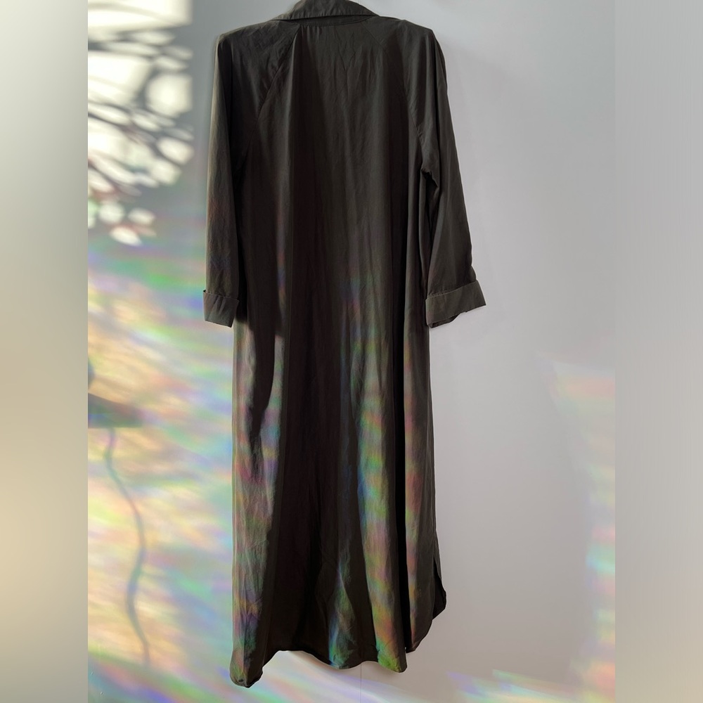 Zara Shirt Midi Dress Dark Gray -XS - Picture 5 of 8
